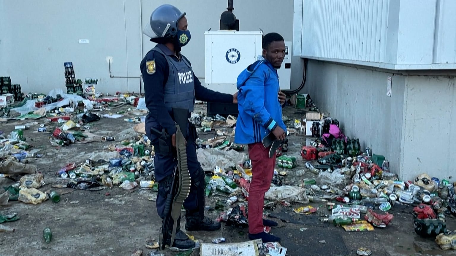 Officer detain a person inside the warehouse property
