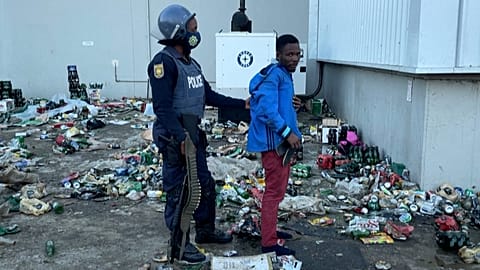 Officer detain a person inside the warehouse property