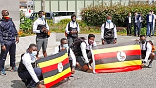 Az ugandai olimpiai küldöttség Japánban