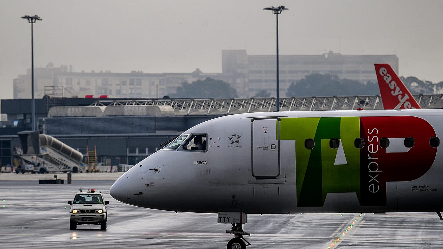 Stillstand am Flughafen Lissabon