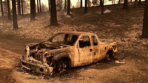 Burnt out vehicle