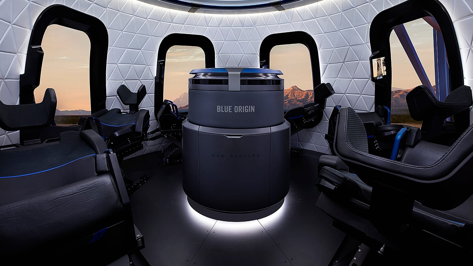 Blue Origin kapsülünün içi