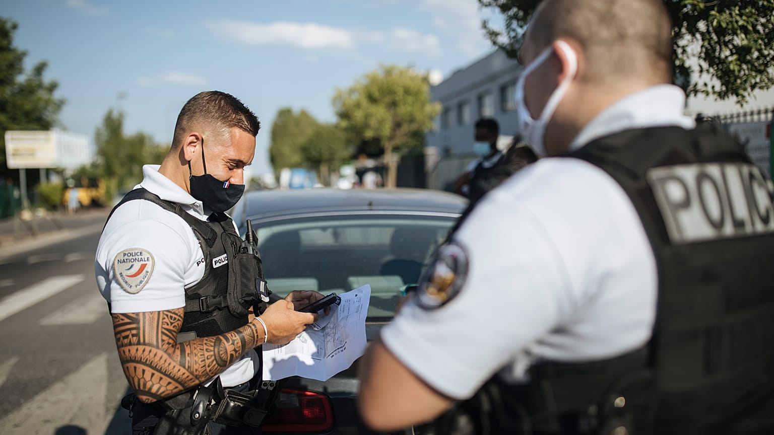 French police officer the in Paris suburb of Garges-les-Gonesse on June, 15, 2021.