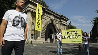 Az Alagútnál tartott akciót a Greenpeace