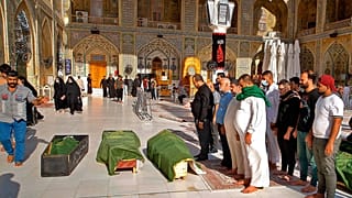 تشييع جنازة ضحايا تفجير سوق مدينة الصدر، شرق بغداد في العراق، قبل يوم من عيد الأضحى، الثلاثاء 20 يوليو 2021