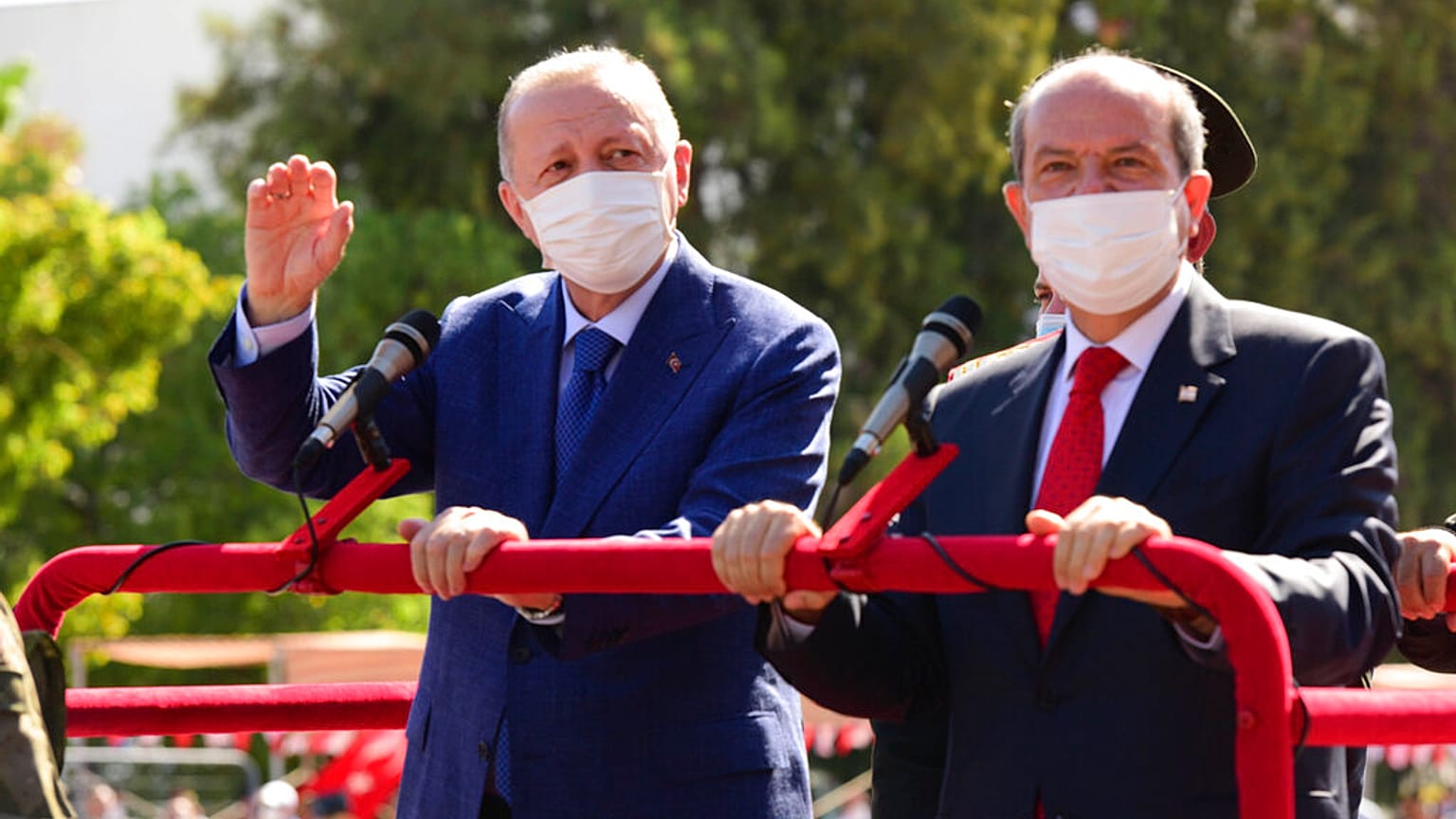Cumhurbaşkanı Recep Tayyip Erdoğan ve KKTC Cumhurbaşkanı Ersin Tatar