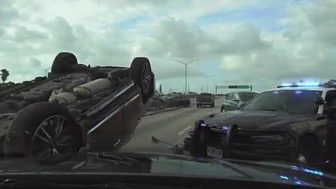 Police chase car crash