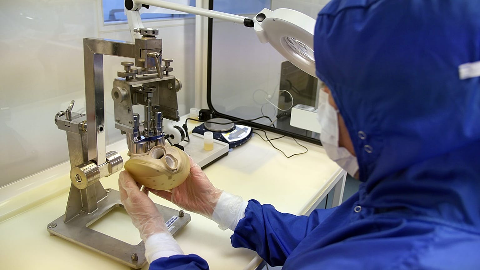 Image shows Aeson, the Total Artificial Heart made by french company Carmat. 