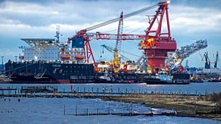 Construction du pipeline à Wiesmar, en Allemagne, janvier 2021