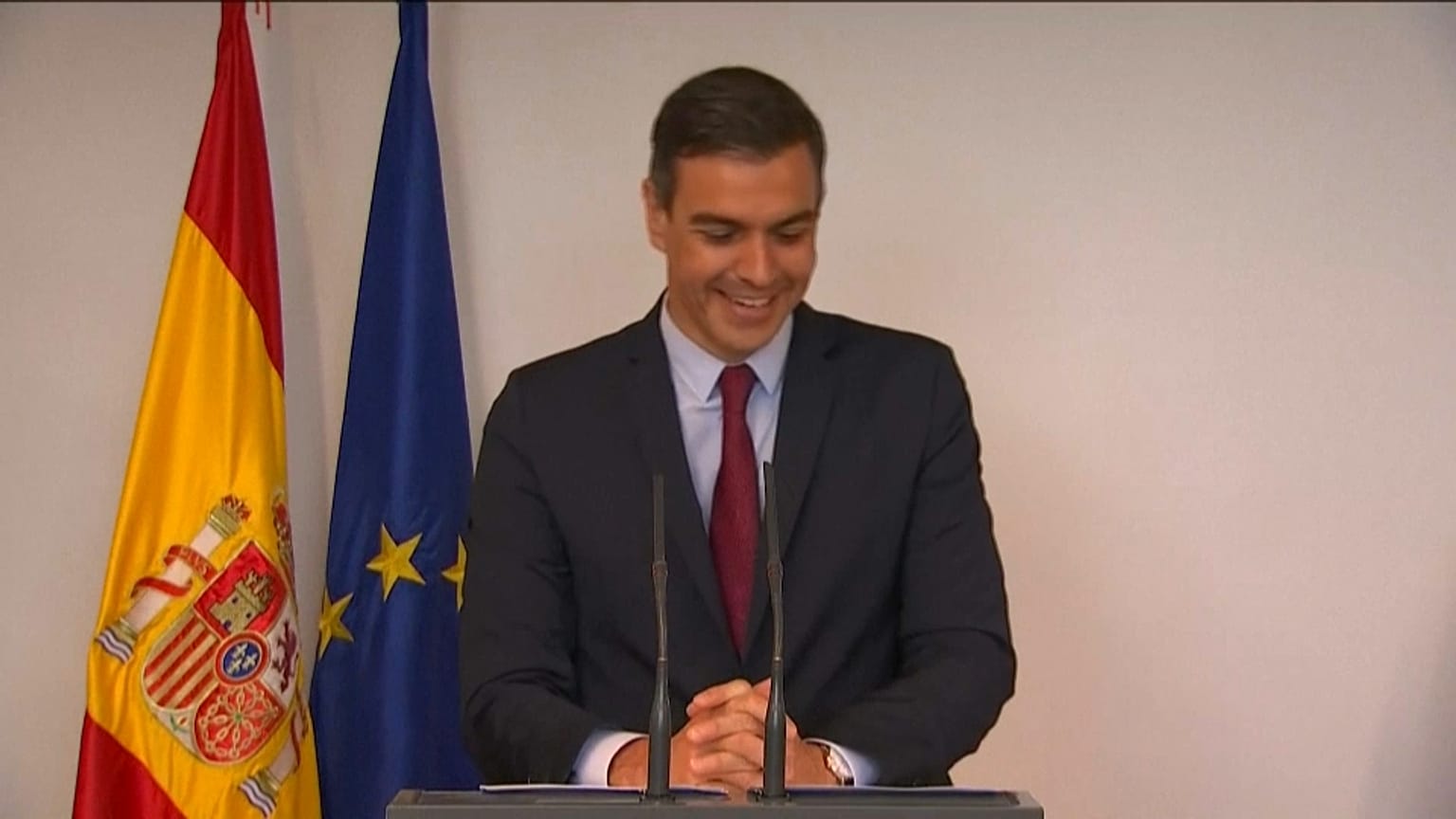Pedro Sánchez, presidente del Gobierno de España, en Nueva York, en su gira económica estadounidense. 