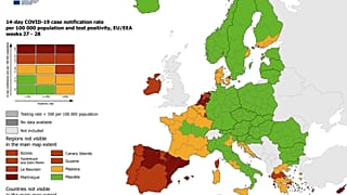 Combined indicator: 14-day notification rate, testing rate and test positivity, updated 22 July 2021