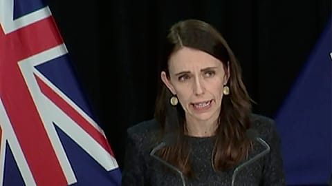 New Zealand Prime Minister Jacinda Ardern at a news conference in Wellington, New Zealand, Aug. 11, 2020. 