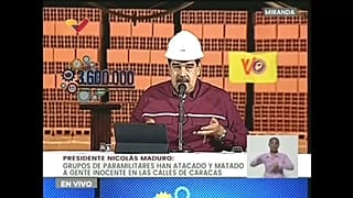 Captura de imagen de la declaración del presidente de Venezuela Nicolás Maduro
