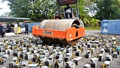 Einsatz gegen Krypto-Mining: Dampfwalze gegen Computer in Miri in Malaysia