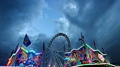 Wegen der Corona-Panemie geschlossene Kirmes in Augsburg