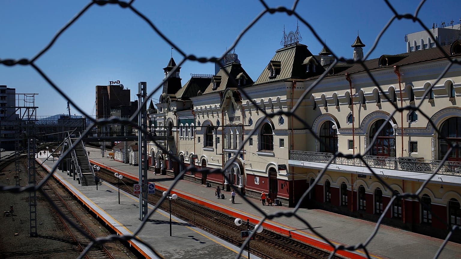 This train station in Vladivostok was built as the last point of the Trans-Siberian Railway.