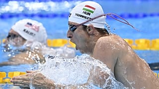 Verrasztó Dávid 400 méter vegyesen döntős lett a férfi 400 méteres vegyesúszás előfutamában a tokiói nyári olimpián 2021. július 24-én.