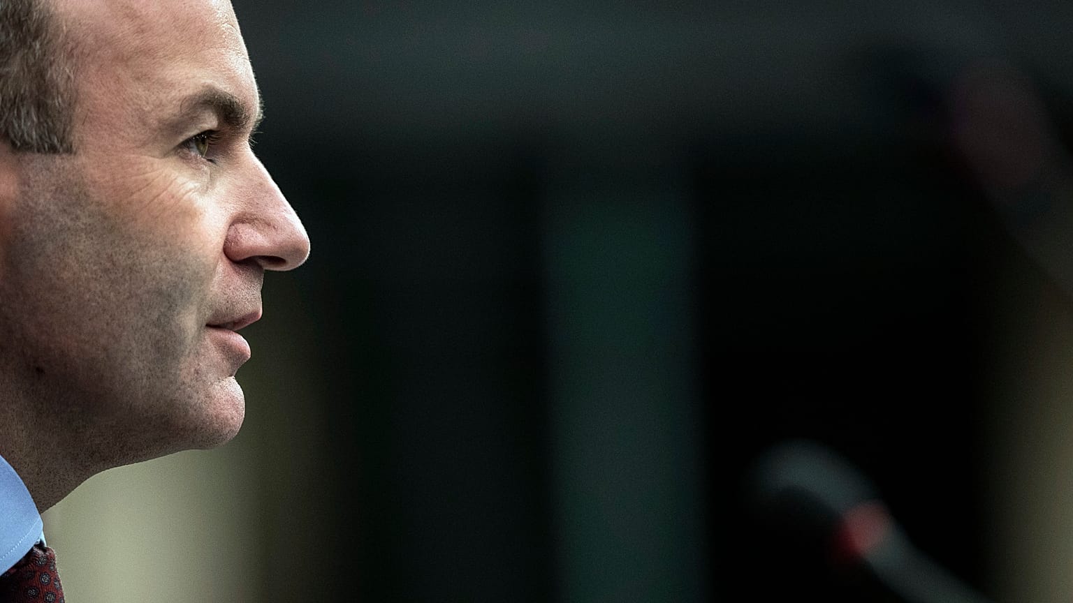 Manfred Weber egy strasbourgi sajtótájékoztatón 2018. november 13-án.
