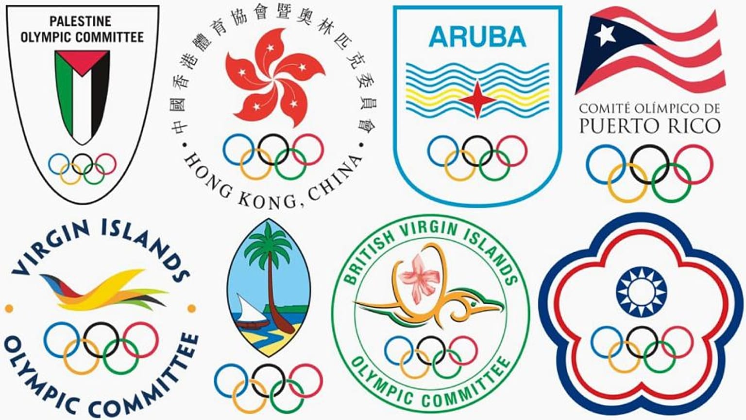 BM üyesi olmayan ülkelerin delegasyonlarının olimpiyat logoları