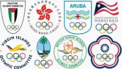 BM üyesi olmayan ülkelerin delegasyonlarının olimpiyat logoları