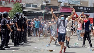 Tunus'ta protestolar
