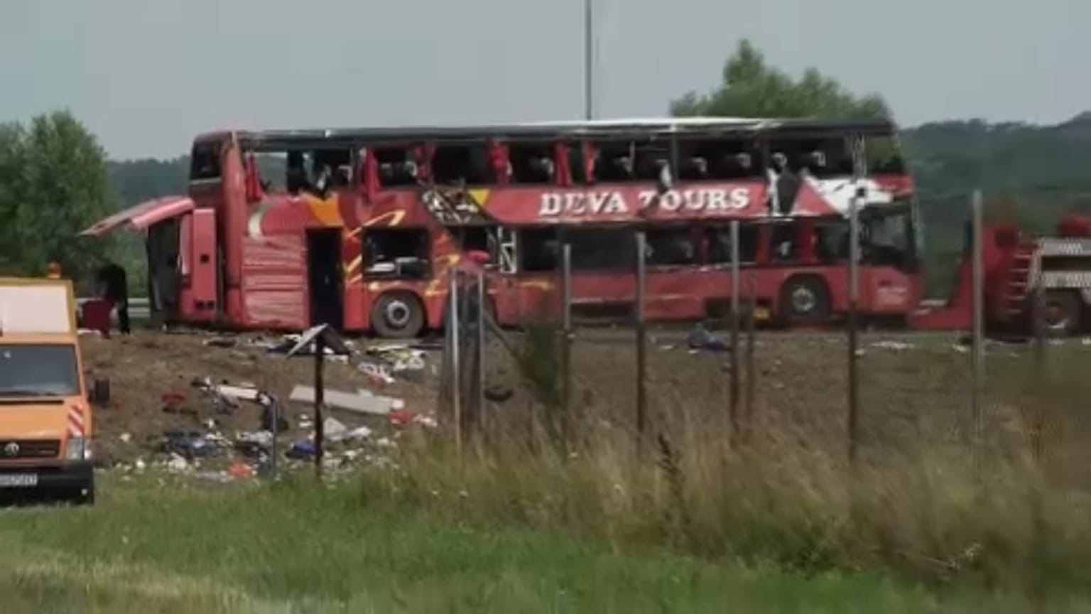 accident scene on Croatian highway