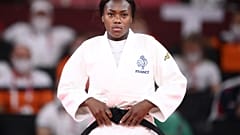 La Française Clarisse Agbegnenou en quart de finale du judo féminin -63kg lors des J0 de Tokyo le 27/07/2021