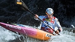 Ricarda Funk bei den Slalom-Kanu-Weltmeisterschaften in La Seu d'Urgell, Spanien, 2019