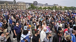 Impfgegner demonstrieren in Paris, Samstag, 17.07.2021