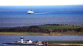 FILE - In this Jan. 1, 2021 file photo, a P&O ferry from Scotland crosses the Irish Sea making way towards the port at Larne on the north coast of Northern Ireland.