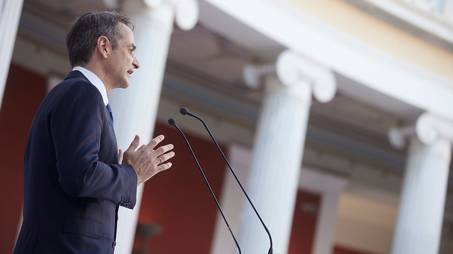 Ο Κυριάκος Μητσοτάκης στο Ζάππειο Μέγαρο