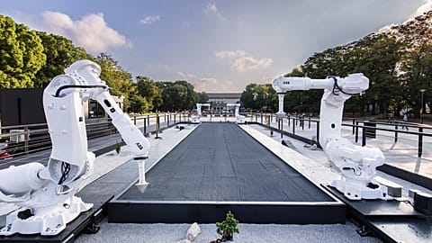 The Constant Gardeners art installation in Tokyo uses tech to convert Olympic events into a traditional Japanese zen garden