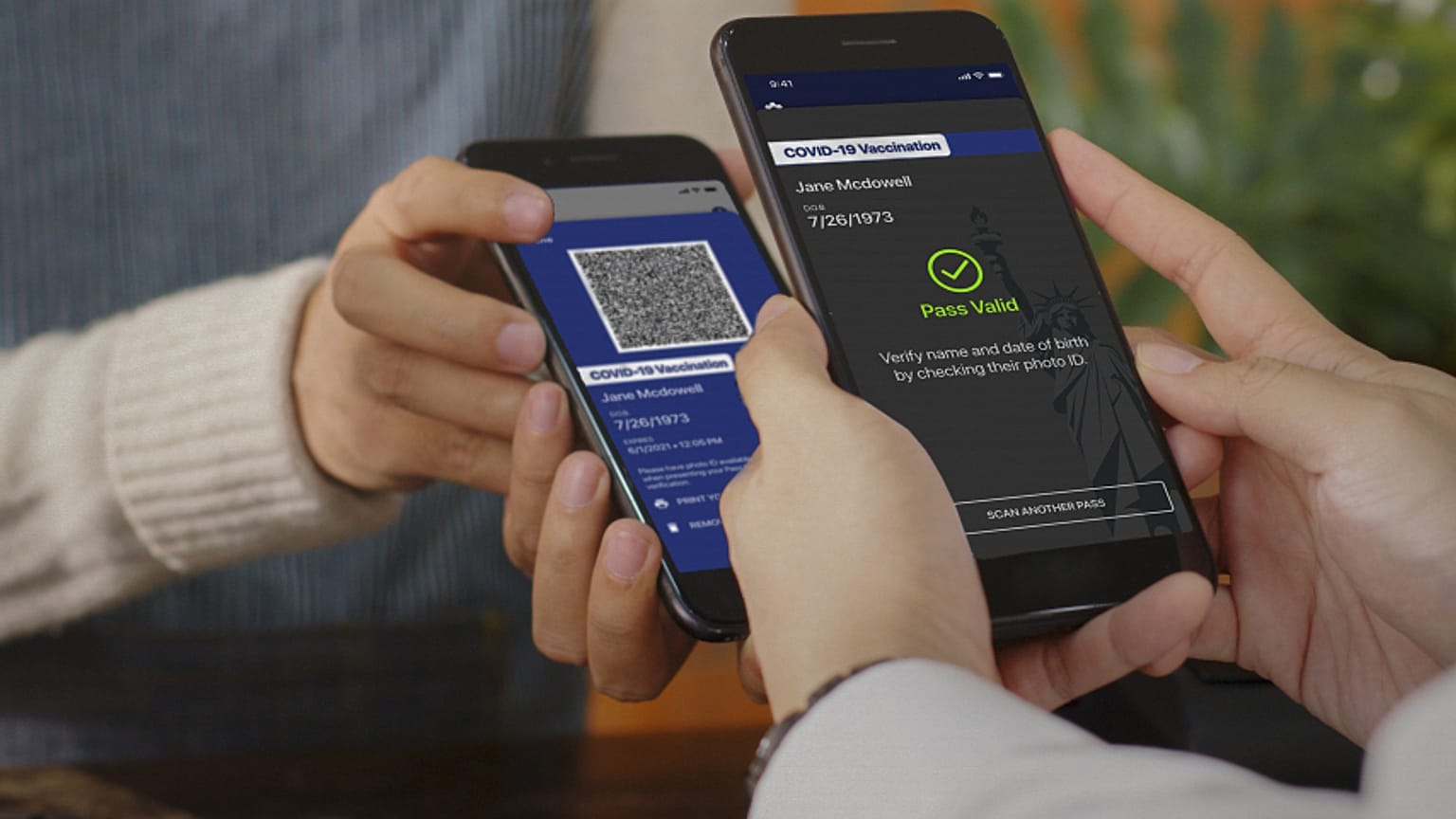L'app statunitense "Excelsior Pass" è un pass digitale che le persone possono scaricare per mostrare prova della vaccinazione o un test COVID-19 negativo