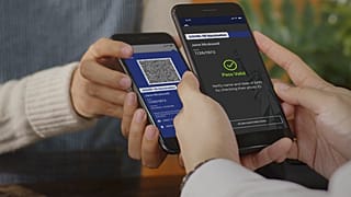 La nueva aplicación "Excelsior Pass", un pase digital que se puede descargar para demostrar que se está vacunado o un resultado negativo en la prueba COVID-19