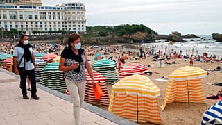 Maskenpflicht im Freien in Biarritz