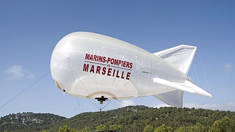 The captive balloon can remain afloat for up to ten days at a time