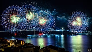 Fireworks lit up the skies at the construction site on Thursday morning.