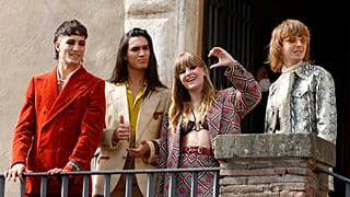 Итальянская группа Maneskin в мэрии Рима на вручении главной премии города