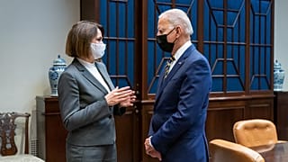 Joe Biden said on Twitter he was "honoured" to meet Sviatlana Tsikhanouskaya at the White House.