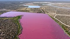 Laguna de Corfo en la provincia de Chubut, Argentina
