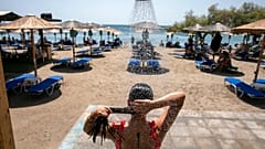 Пляж Лагонисси в Восточной Аттике, Греция