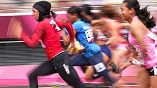 فرزانه فصیحی در مسابقات دو ۱۰۰ متر المپیک 