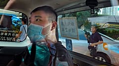 Tong Ying-kit arriving at court in July 6, 2020