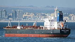 The Liberian-flagged oil tanker Mercer Street, pictured off Cape Town in January 2016.