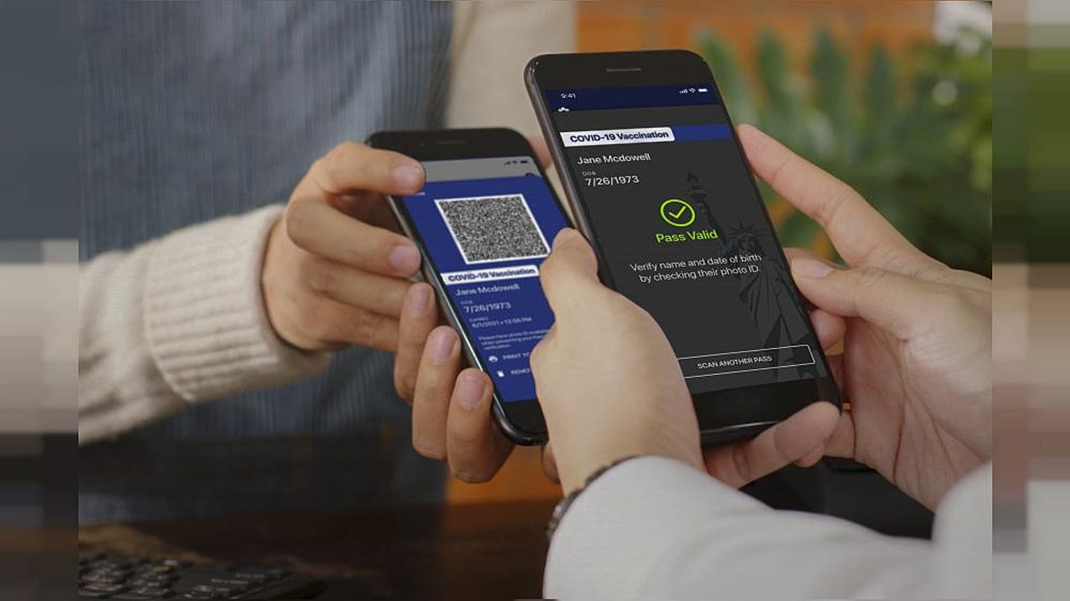 App, die den digitalen Impfnachweis zeigt