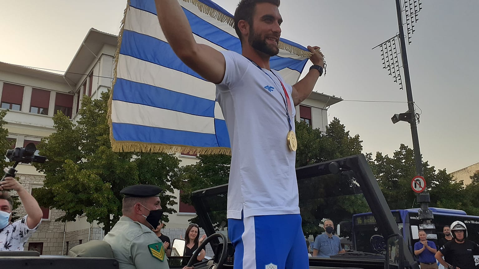 Υποδοχή του Ολυμπιονίκη Στέφανου Ντούσκου στα Ιωάννινα