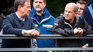 Armin Laschet und Olaf Scholz - Kanzlerkandidaten im Flutgebiet