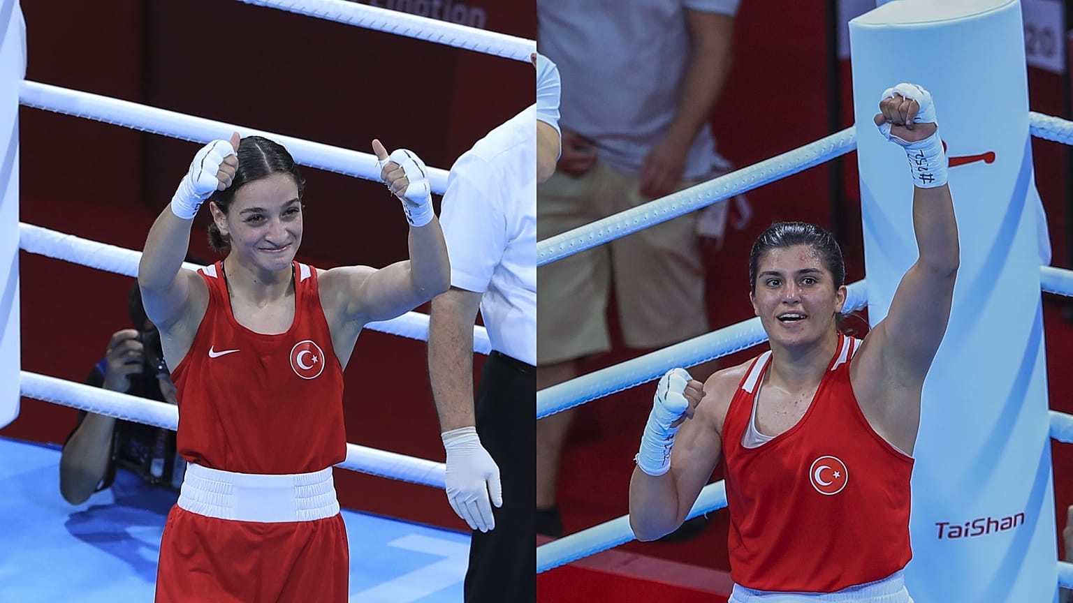 Buse Naz Çakıroğlu (sol) ve Busenaz Sürmeneli