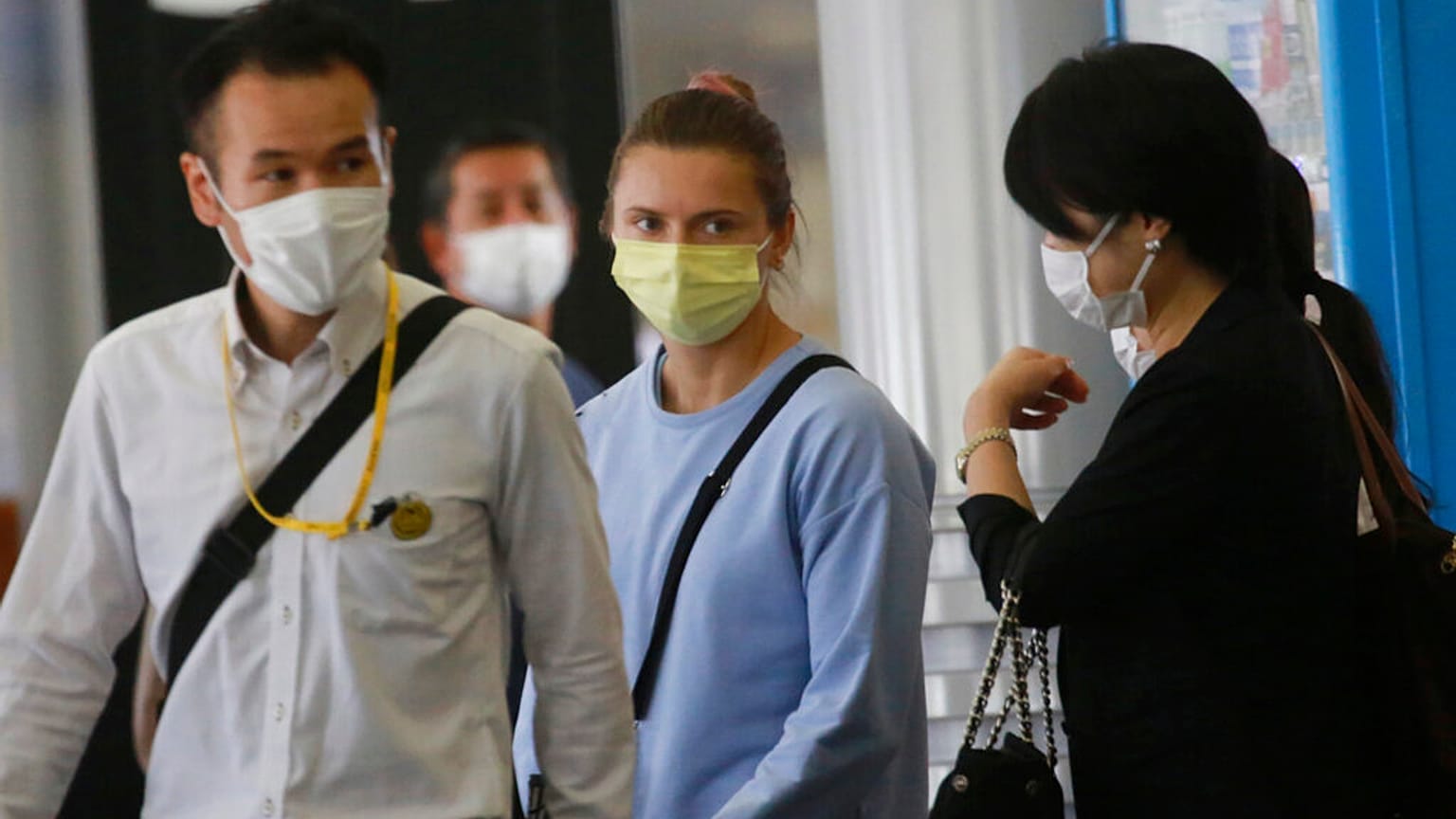 Krystsina Tsimanouskaya all'aeroporto di Narita, Tokyo