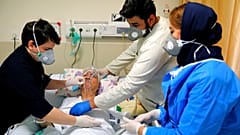 مستشفى شهداء تاجريش في طهران، إيران، 17 نيسان/  أبريل 2021.